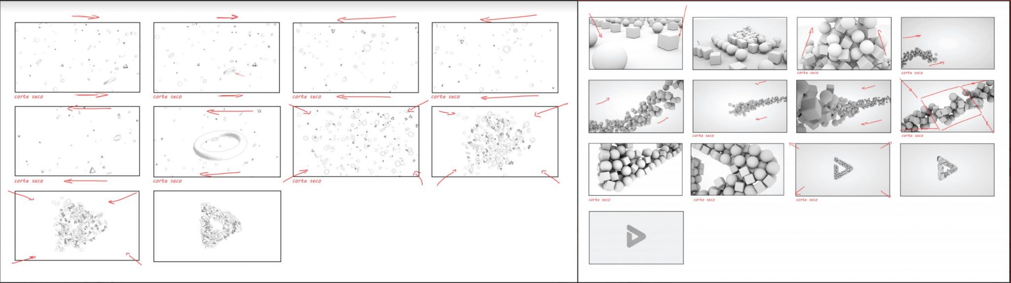 Storyboard de Dasio Maia para a Voxel Digital. (Vídeo Branding)